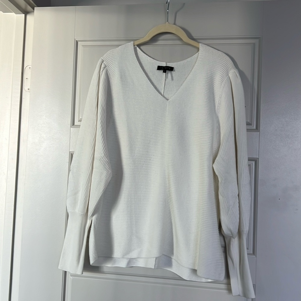 1. State Cream V-Neck Sweater. Worn 1